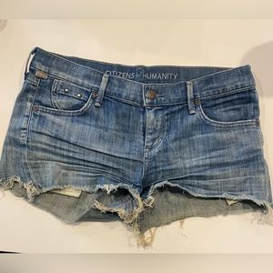 Citizens of Humanity blue denim shorts